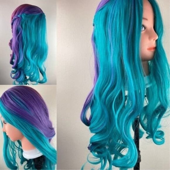 Long Anime Ombre Purple Wig